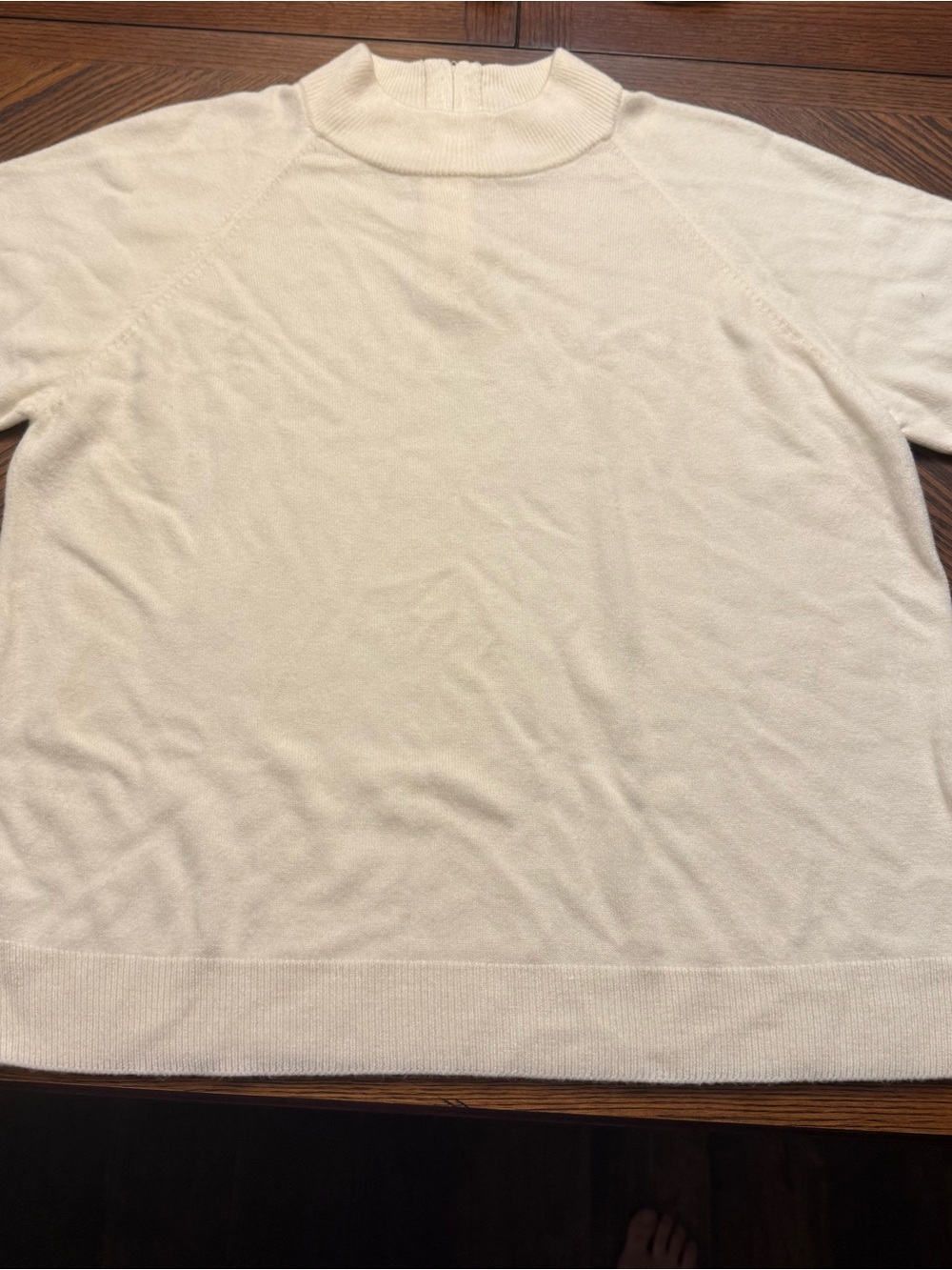 Draper's & Damons Women's Mock Neck XL Zipper Short Sleeve 1/4 Sleeve